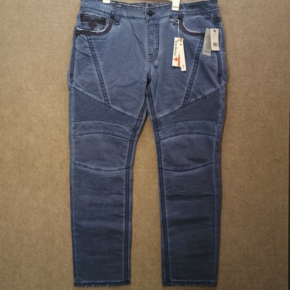 Rock Revival Blue Straight Men's Jeans - Picture 2 of 16